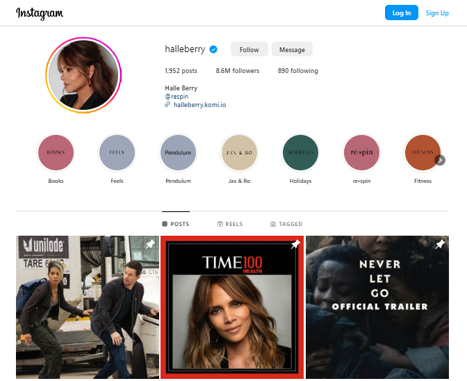 Halle Berry Social Media Stats